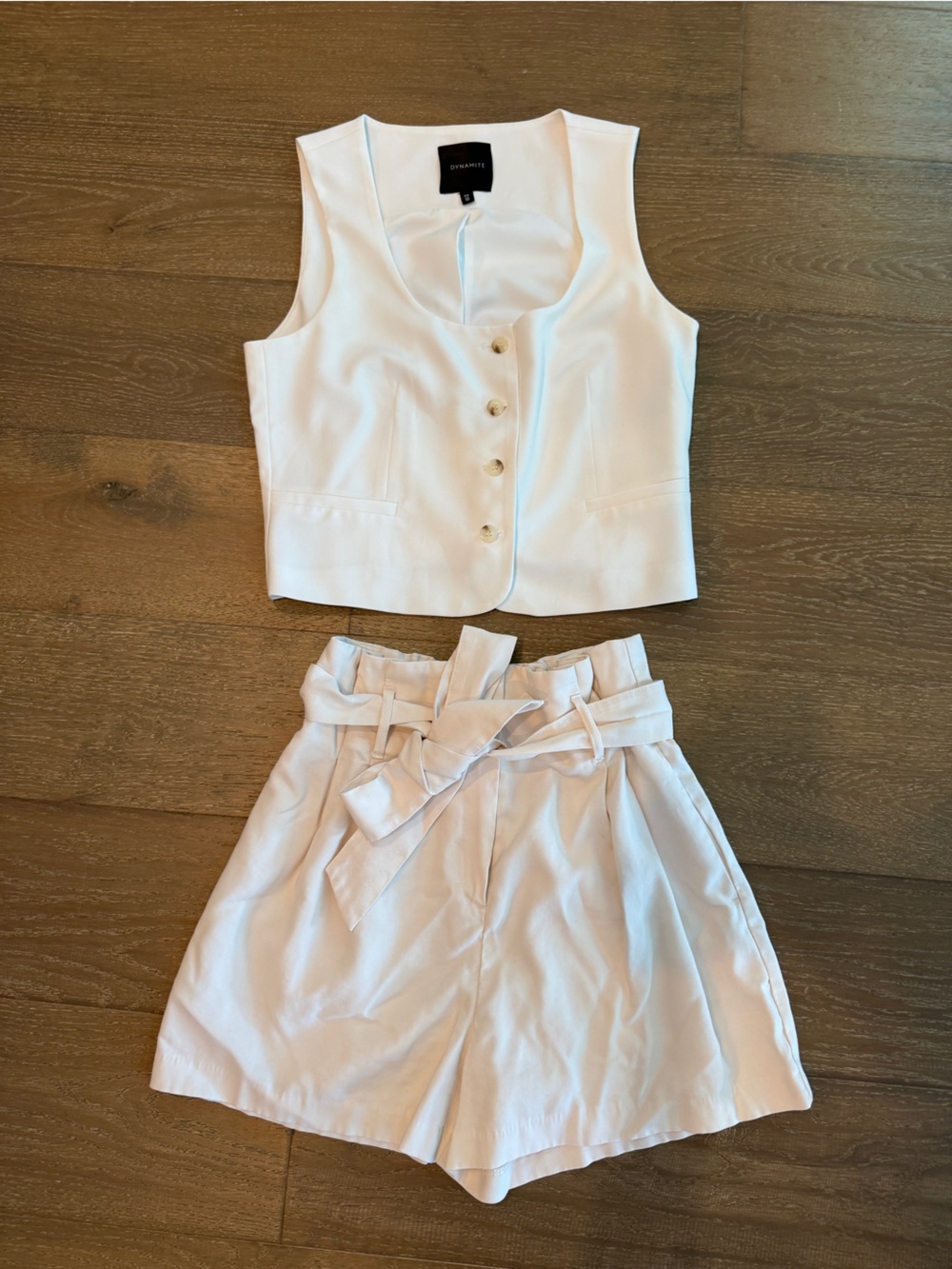 Dynamite Vest & Paperbag Waist Shorts